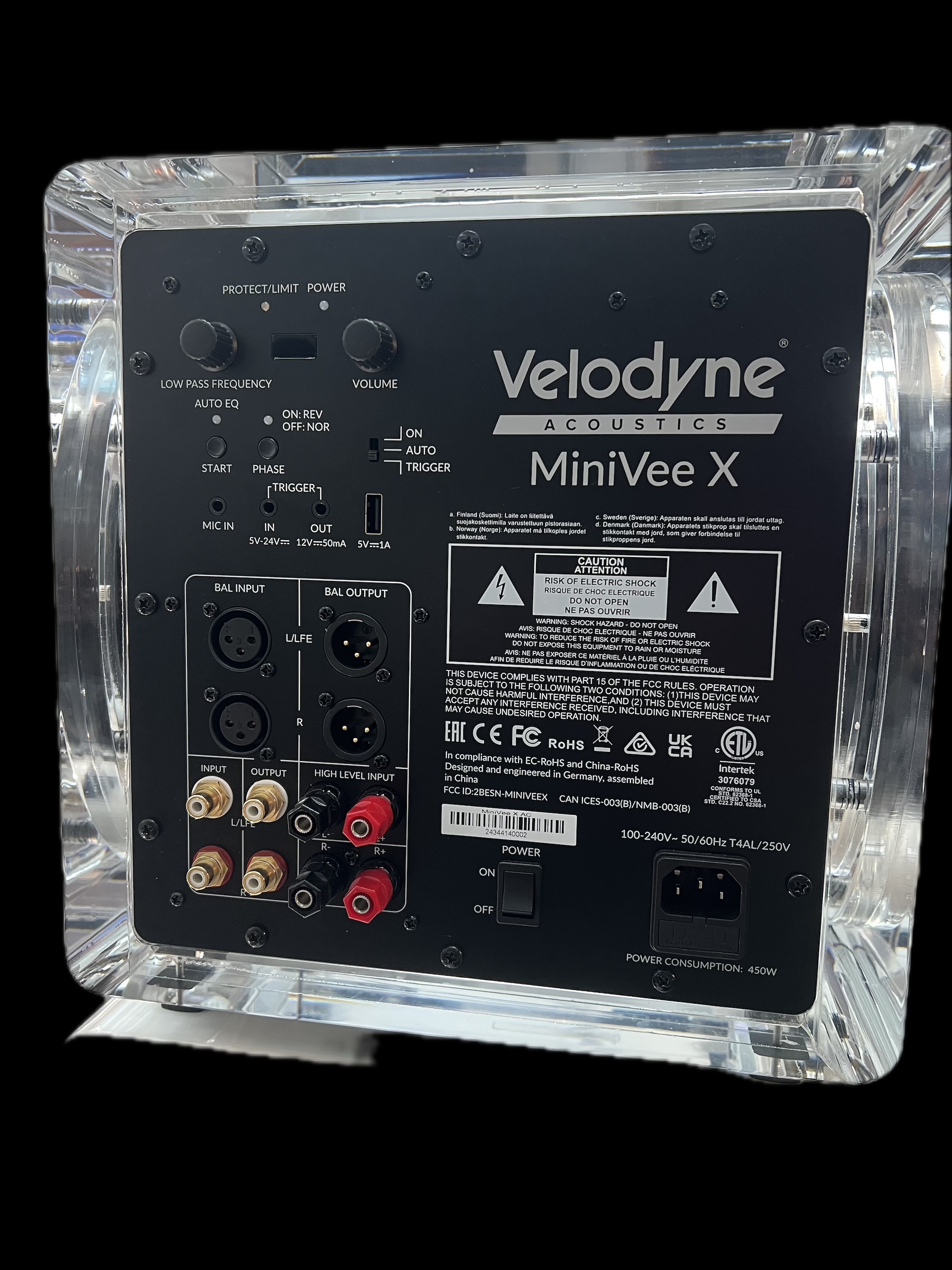 фото активные сабвуферы Velodyne MiniVee X Acrylic