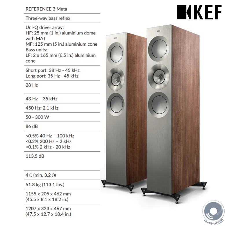 фото пассивные напольные ас KEF REFERENCE 3 META