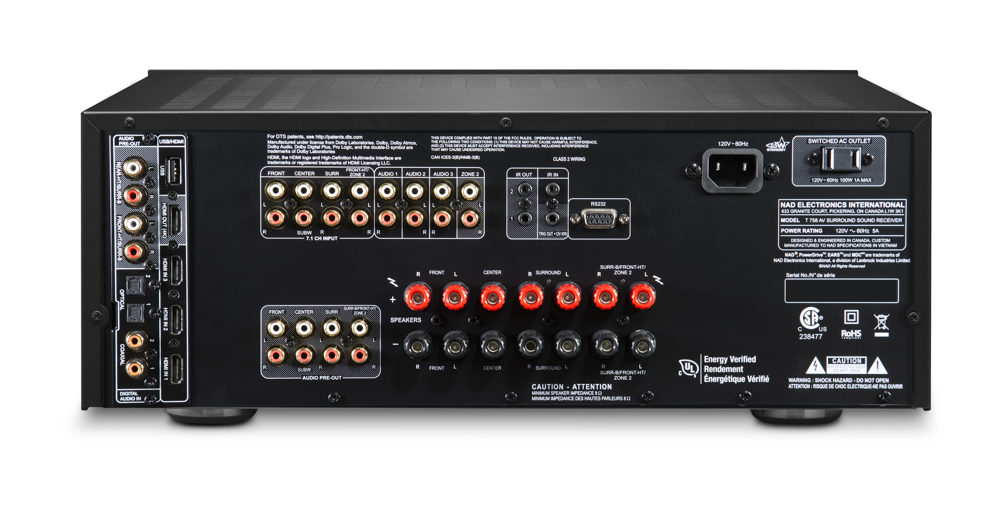 фото av-ресиверы NAD T758 V3i