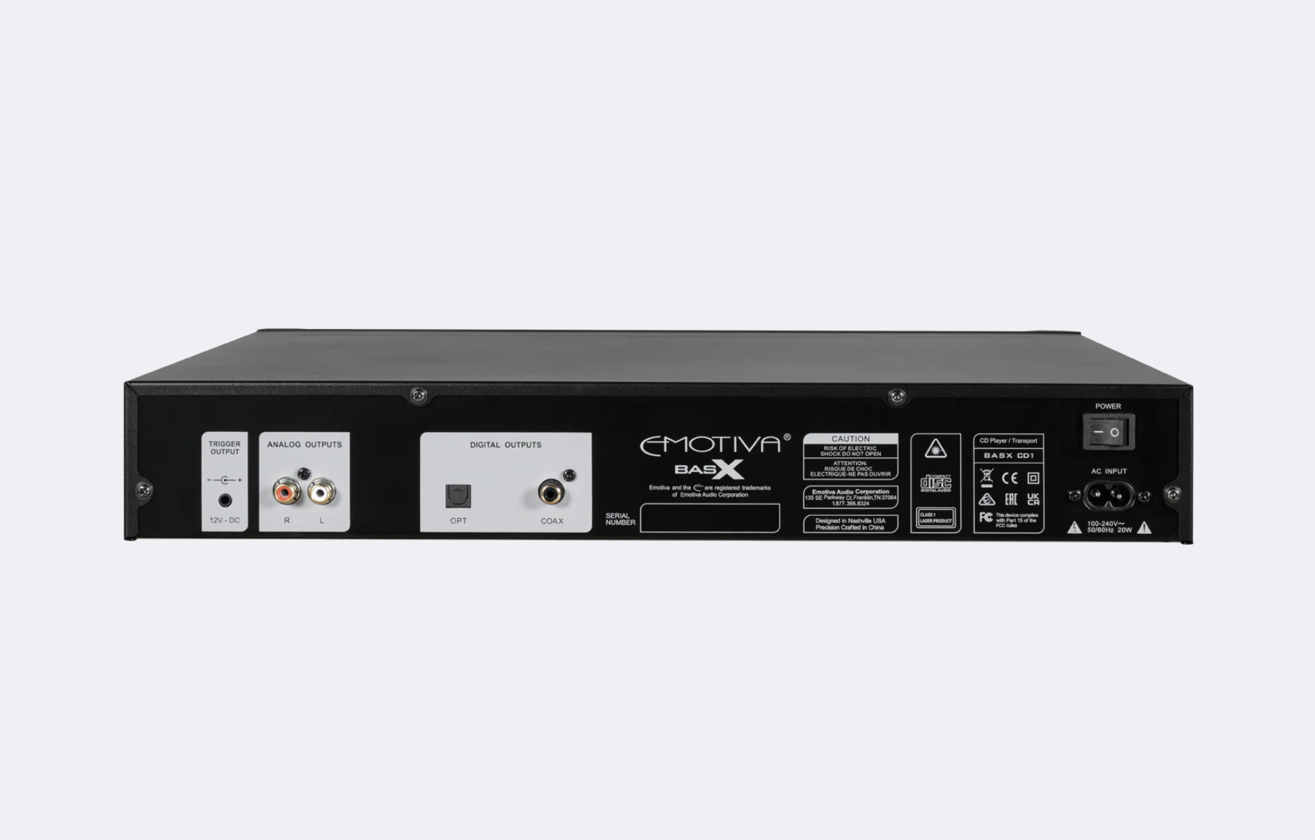 фото cd/sacd проигрыватели Emotiva Bas X CD-1