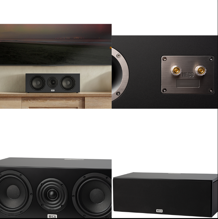 фото пассивные центральные громкоговорители Heco Aurora XT Center Black